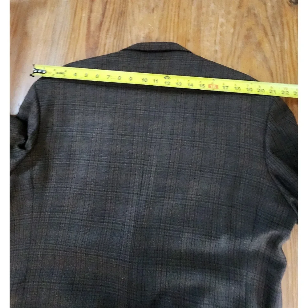 Oscar de la Renta Men's Brown Sportscoat Blazer Lambswool‎ Cashmere Blend 46L